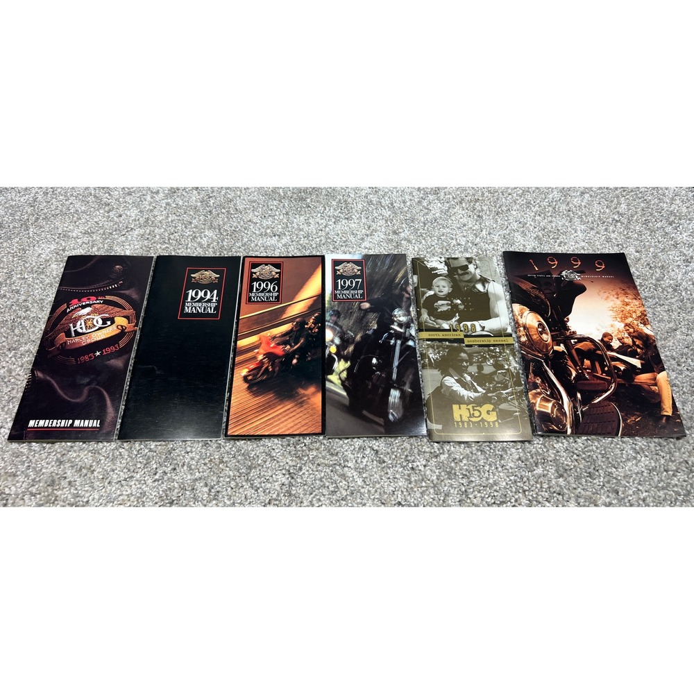 Vintage Harley Davidson HOG Membership Manuals Lot 93, 94, 96, 97, 98, 99